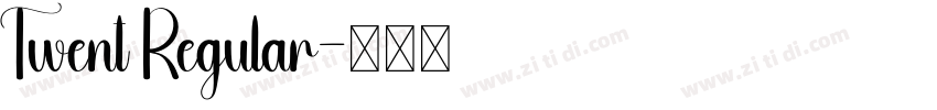 Twent Regular字体转换